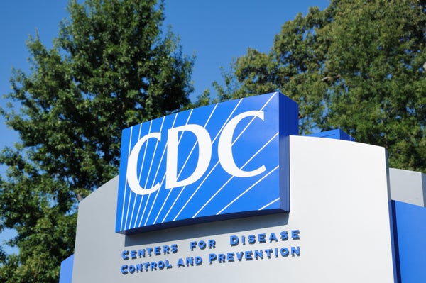 A sign outside the Centers for Disease Control and Prevention headquarters in Atlanta, Georgia.