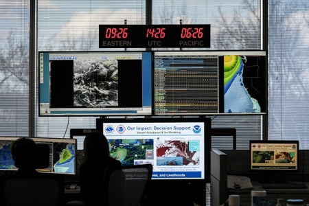 Monitors at the National Oceanic and Atmospheric Administration (NOAA)