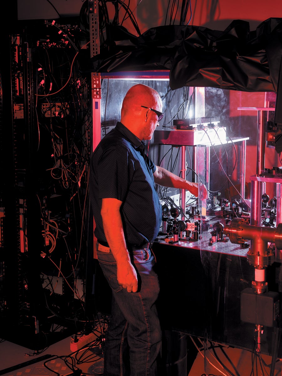 Vladislav Gerginov in the lab